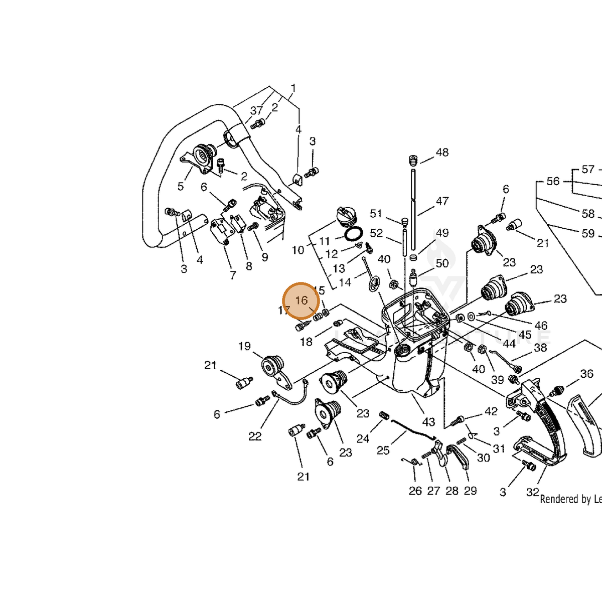 ECHO part 12902014730 — IPL diagram snippet (6x zoom, amber highlight)