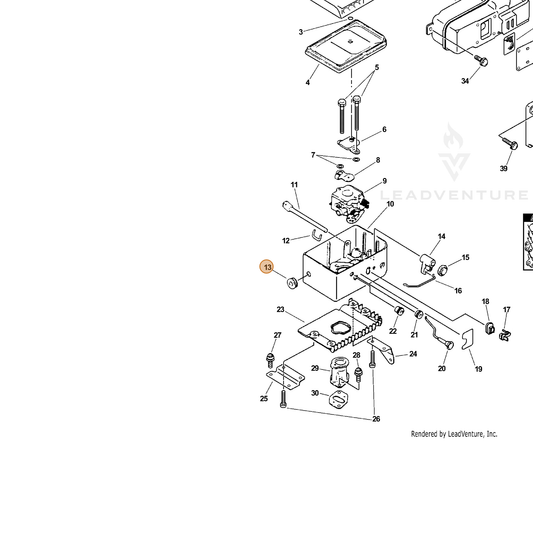 ECHO part 12902311130 — IPL diagram snippet (6x zoom, amber highlight)