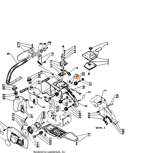 ECHO part 12902314530 — IPL diagram snippet (6x zoom, amber highlight)