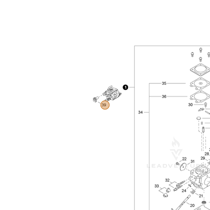 ECHO part 12902339930 — IPL diagram snippet (6x zoom, amber highlight)