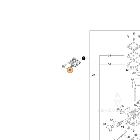 ECHO part 12902339930 — IPL diagram snippet (6x zoom, amber highlight)