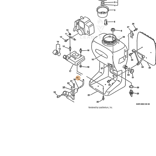 ECHO part 12902821330 — IPL diagram snippet (6x zoom, amber highlight)