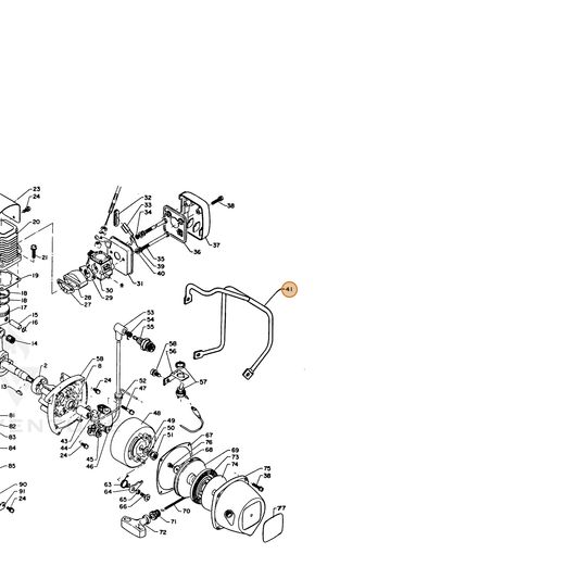 ECHO part 12903107530 — IPL diagram snippet (6x zoom, amber highlight)
