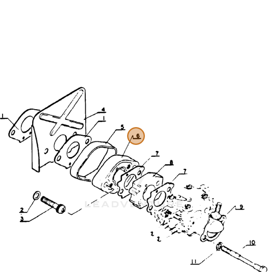 ECHO part 13000500331 — IPL diagram snippet (6x zoom, amber highlight)