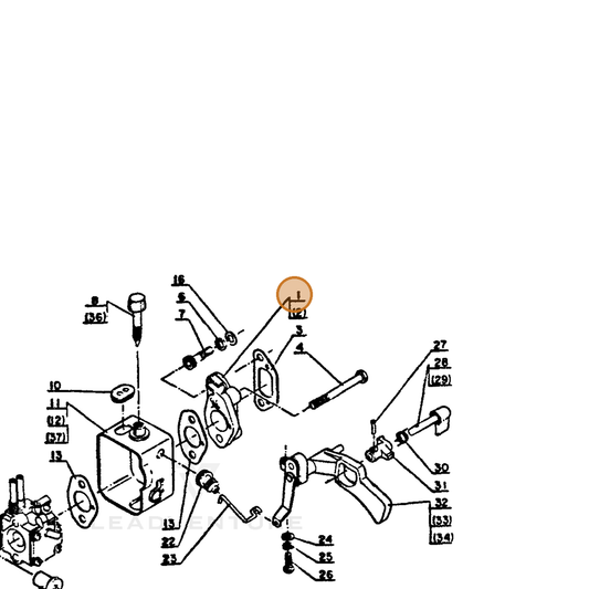 ECHO part 13000503434 — IPL diagram snippet (6x zoom, amber highlight)