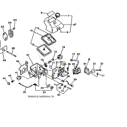 ECHO part 13000719830 — IPL diagram snippet (6x zoom, amber highlight)