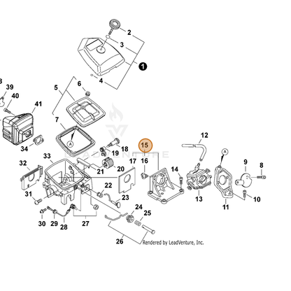 ECHO part 13000730832 — IPL diagram snippet (6x zoom, amber highlight)