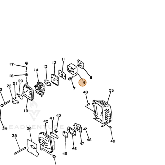 ECHO part 13000740930 — IPL diagram snippet (6x zoom, amber highlight)