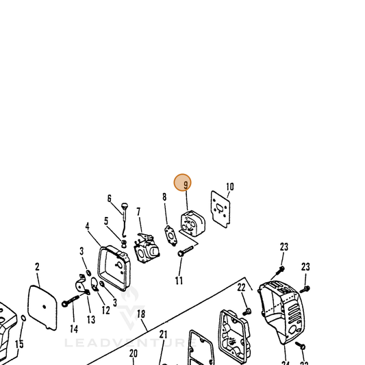 ECHO part 13000751231 — IPL diagram snippet (6x zoom, amber highlight)