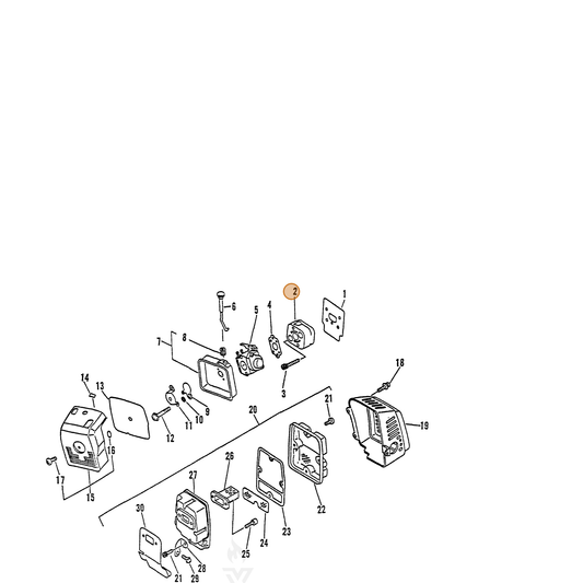 ECHO part 13000751330 — IPL diagram snippet (6x zoom, amber highlight)