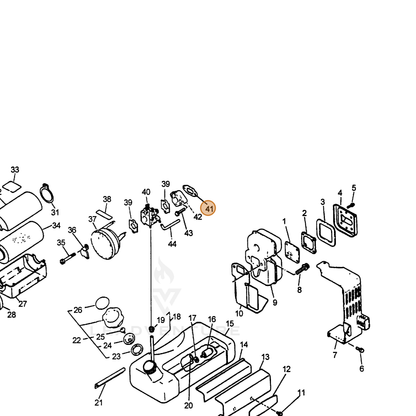 ECHO part 13001000763 — IPL diagram snippet (6x zoom, amber highlight)