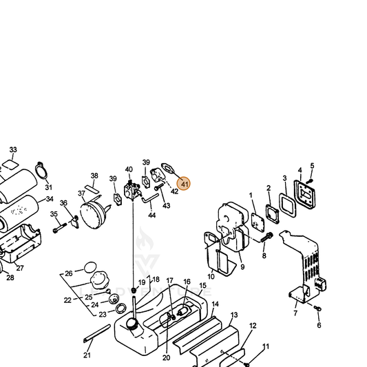 ECHO part 13001000763 — IPL diagram snippet (6x zoom, amber highlight)