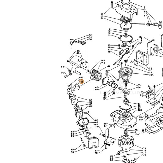 ECHO part 13001001361 — IPL diagram snippet (6x zoom, amber highlight)