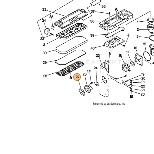 ECHO part 13001003461 — IPL diagram snippet (6x zoom, amber highlight)