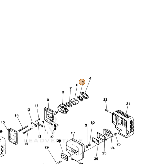 ECHO part 13001006721 — IPL diagram snippet (6x zoom, amber highlight)