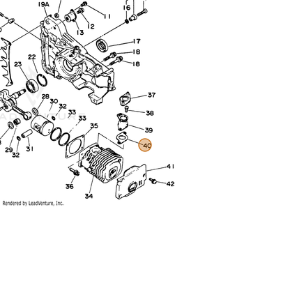 ECHO part 13001012331 — IPL diagram snippet (6x zoom, amber highlight)