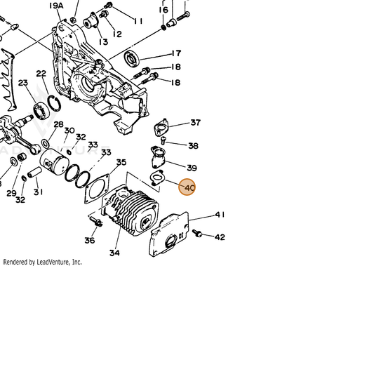 ECHO part 13001012331 — IPL diagram snippet (6x zoom, amber highlight)