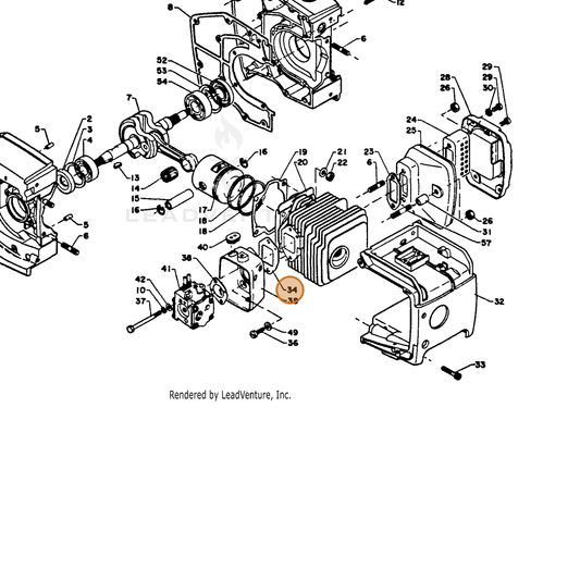 ECHO part 13001012430 — IPL diagram snippet (6x zoom, amber highlight)