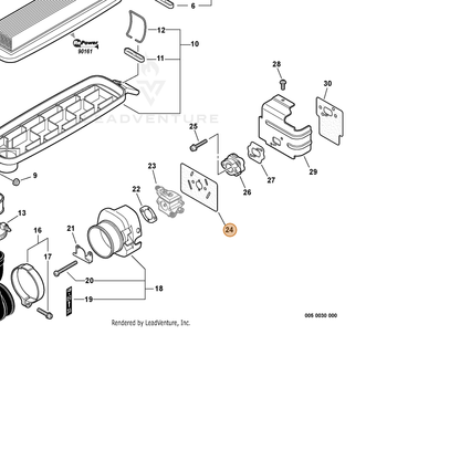 ECHO part 13001021262 — IPL diagram snippet (6x zoom, amber highlight)