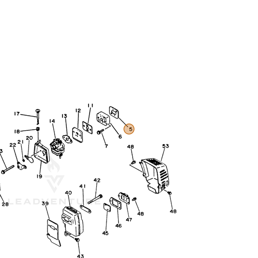 ECHO part 13001027531 — IPL diagram snippet (6x zoom, amber highlight)