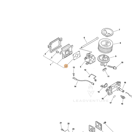 ECHO part 13001038330 — IPL diagram snippet (6x zoom, amber highlight)
