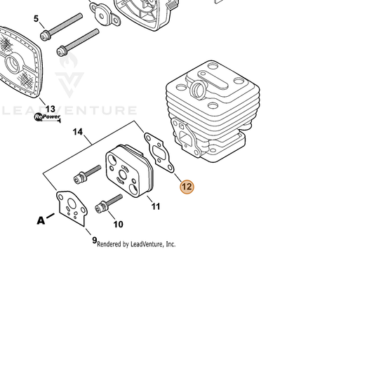 ECHO part 13001055930 — IPL diagram snippet (6x zoom, amber highlight)