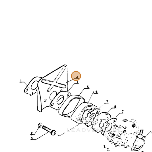 ECHO part 13001100230 — IPL diagram snippet (6x zoom, amber highlight)