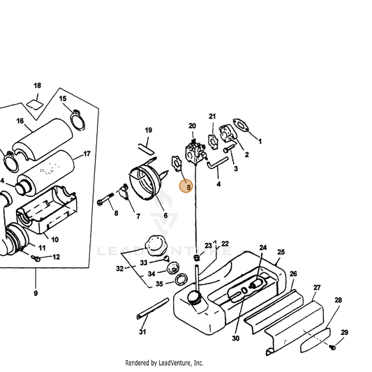 ECHO part 13001600760 — IPL diagram snippet (6x zoom, amber highlight)