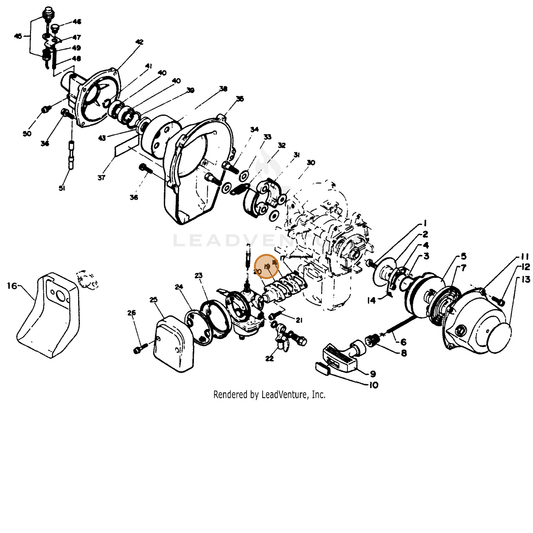 ECHO part 13001605731 — IPL diagram snippet (6x zoom, amber highlight)