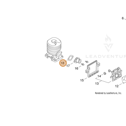 ECHO part 13001639930 — IPL diagram snippet (6x zoom, amber highlight)