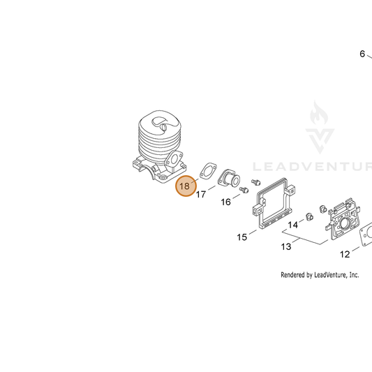 ECHO part 13001639930 — IPL diagram snippet (6x zoom, amber highlight)