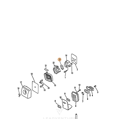ECHO part 13001642031 — IPL diagram snippet (6x zoom, amber highlight)
