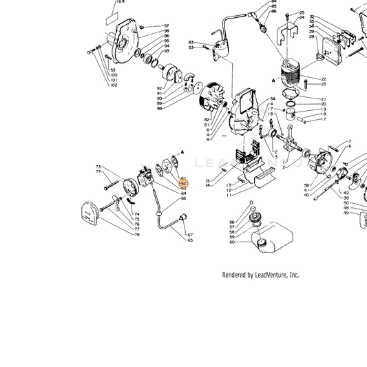 ECHO part 13001704921 — IPL diagram snippet (6x zoom, amber highlight)