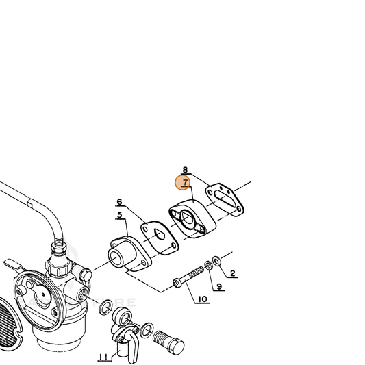 ECHO part 13001705330 — IPL diagram snippet (6x zoom, amber highlight)