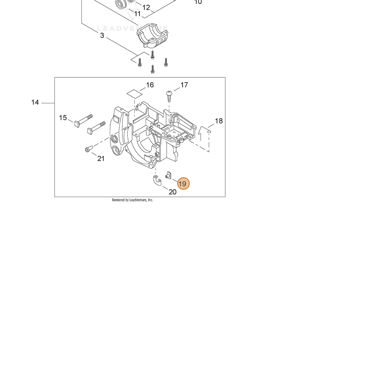ECHO part 13002060630 — IPL diagram snippet (6x zoom, amber highlight)