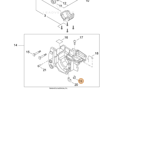 ECHO part 13002060630 — IPL diagram snippet (6x zoom, amber highlight)