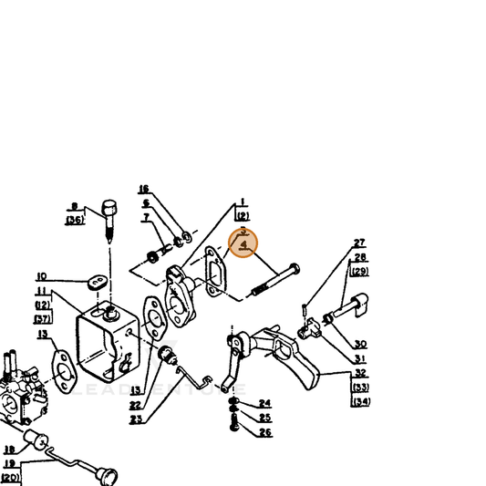 ECHO part 13002103430 — IPL diagram snippet (6x zoom, amber highlight)