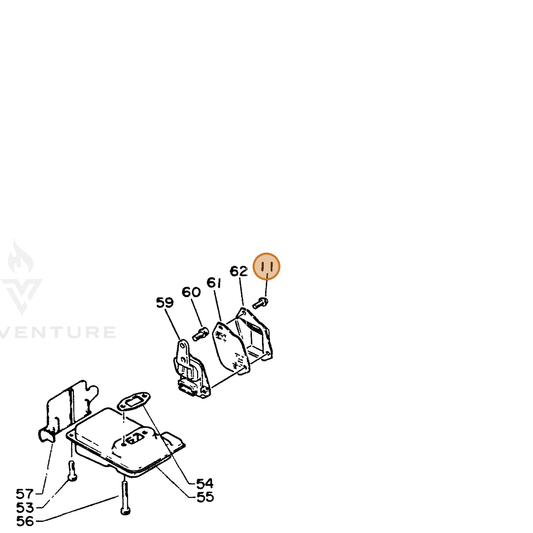 ECHO part 13002114530 — IPL diagram snippet (6x zoom, amber highlight)