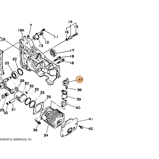 ECHO part 13003412331 — IPL diagram snippet (6x zoom, amber highlight)