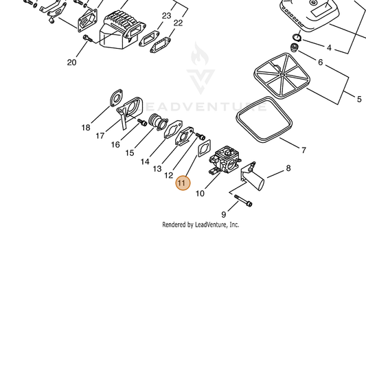 ECHO part 13003716430 — IPL diagram snippet (6x zoom, amber highlight)