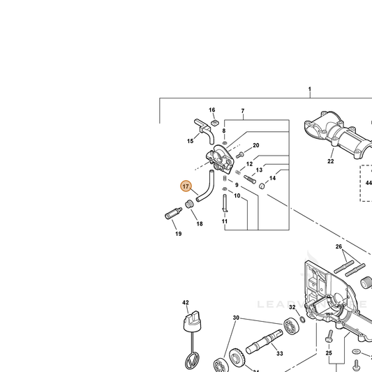 ECHO part 13011014330 — IPL diagram snippet (6x zoom, amber highlight)