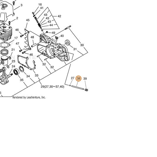 ECHO part 13011016430 — IPL diagram snippet (6x zoom, amber highlight)