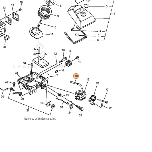 ECHO part 13011019831 — IPL diagram snippet (6x zoom, amber highlight)