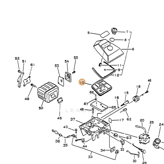 ECHO part 13030032630 — IPL diagram snippet (6x zoom, amber highlight)