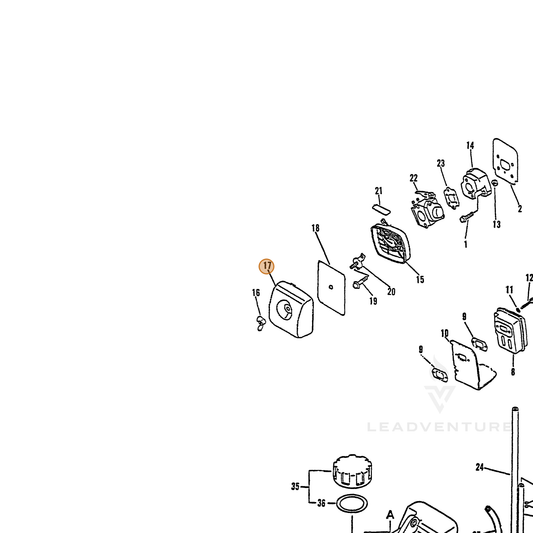 ECHO part 13030206561 — IPL diagram snippet (6x zoom, amber highlight)