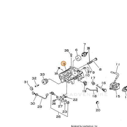 ECHO part 13030633731 — IPL diagram snippet (6x zoom, amber highlight)