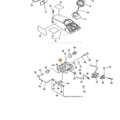 ECHO part 13030637633 — IPL diagram snippet (6x zoom, amber highlight)