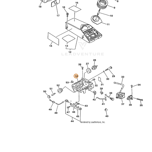 ECHO part 13030637633 — IPL diagram snippet (6x zoom, amber highlight)