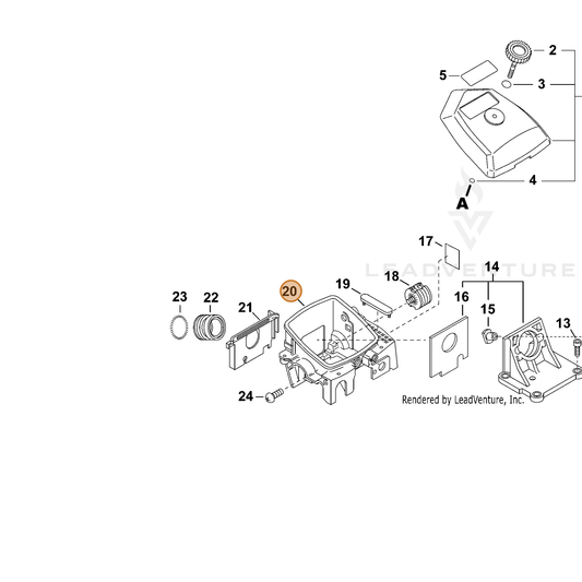 ECHO part 13030638730 — IPL diagram snippet (6x zoom, amber highlight)