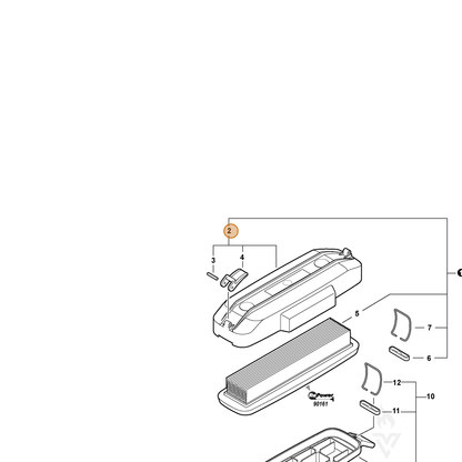 ECHO part 13030808361 — IPL diagram snippet (6x zoom, amber highlight)